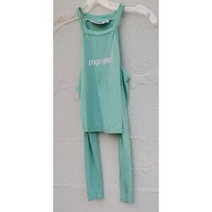 Vintage Y2K Trapstar Top Small‎ Blue Long Sleeve Cold Shoulder Crop Top Street
